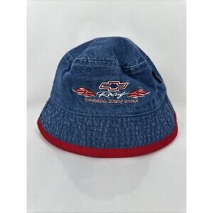 Nascar Chevrolet Racing Official Krew Chief Youth Size Denim Sun Bucket Hat New